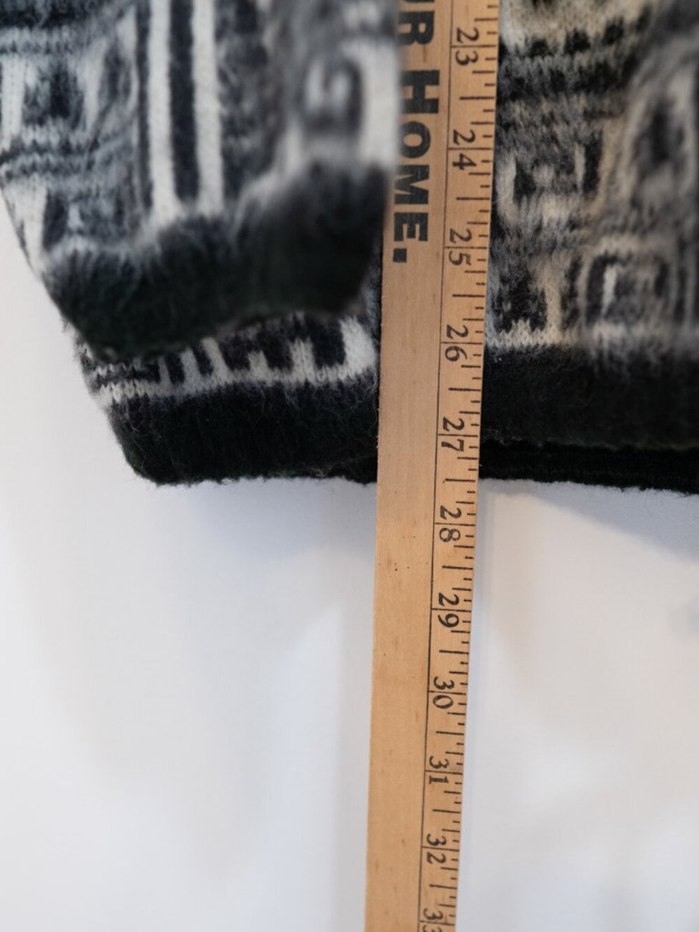 Vintage Handmade Ecuadorian Wool Cardigan Artesanías Chavez Geometric Aztec Boho - Picture 7 of 9